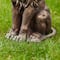 Glitzhome® 2ft. Oversized Bronze Sitting Lion Garden Statue